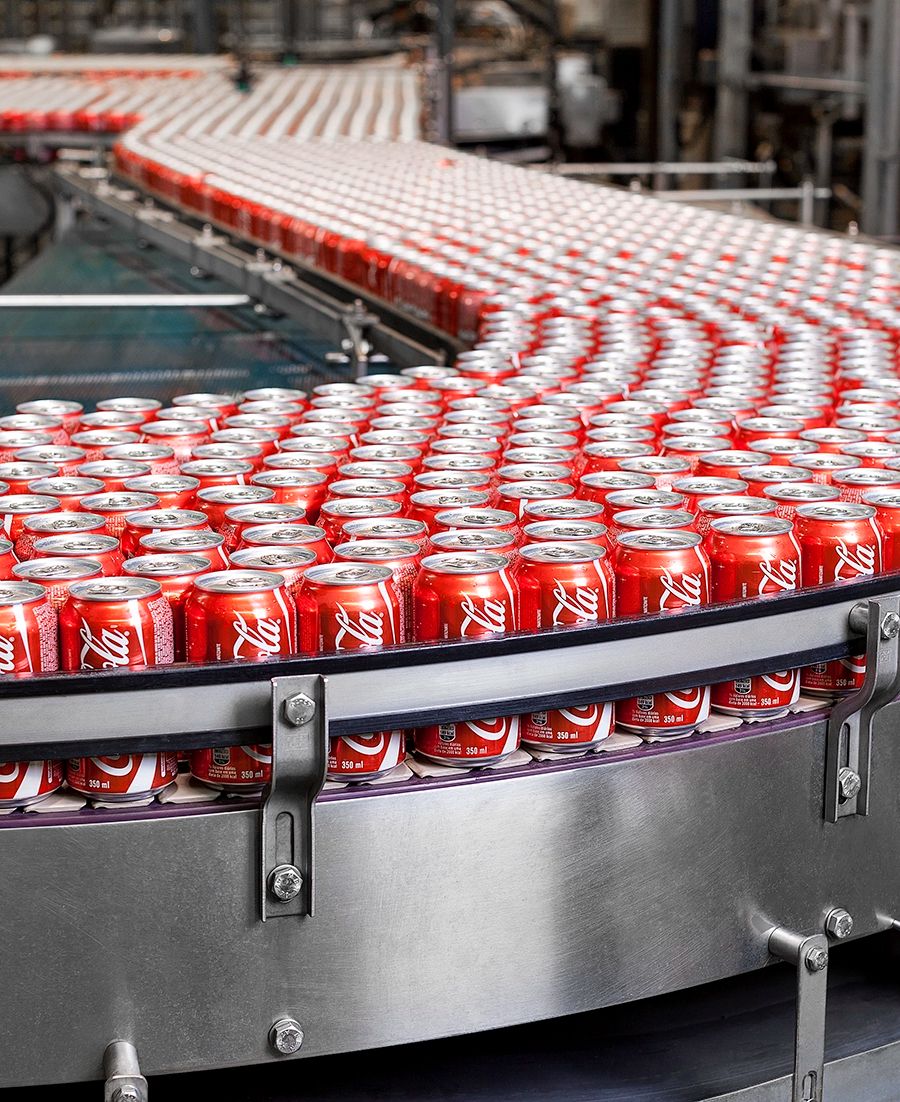 Fotografia Industrial – Linha de Produção Coca-Cola — Produção de banco de imagens industrial para FEMSA - Coca-Cola